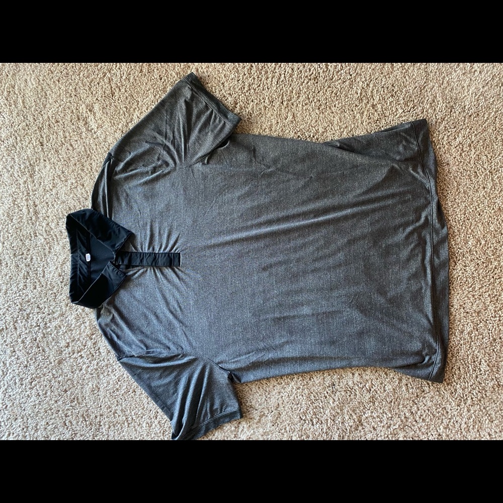 Mens Large Lululemon Grey Polo Tee